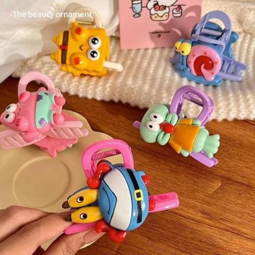 hair accessories hairpin accessories cartoon sponge baby pie star hairpin short hair clip student 2023 new back brain