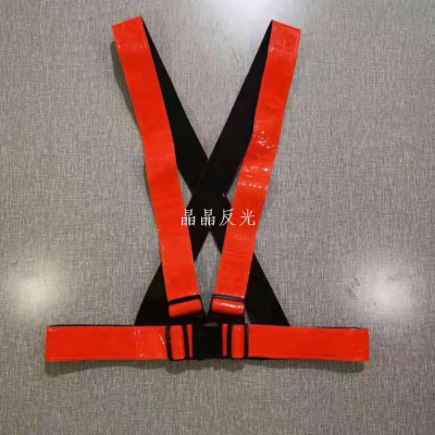 Factory Direct Sales Reflective Pvc Lattice Strap Outdoor Night Safety Protective Clothing Riding Traffic Warning Strap