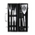 Stainless steel BBQ BBQ tool set surroundings while supplies combination of a full set of portable barbecue tool accessories