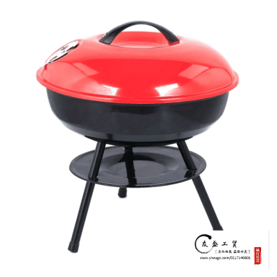 14-Inch Apple Stove Simple and Convenient Red Barbecue Oven Small Apple Stove Outdoor Grill Household Barbecue Oven