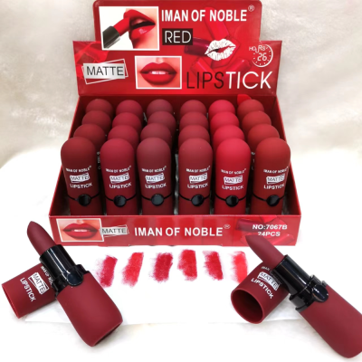 Iman of Noble Brand Cross-Border Classic New Red Series 6-Color Lipstick 24 Hours Lasting No Stain on Cup