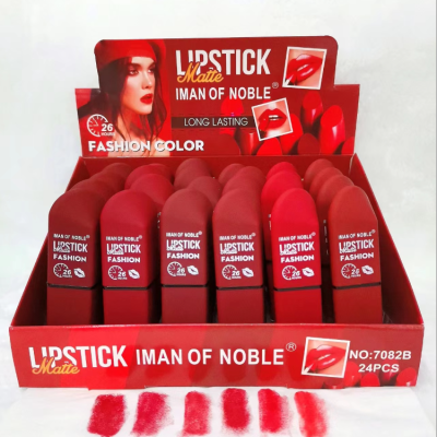 Iman of Noble Brand Cross-Border Classic New Red Series 6-Color Lipstick 24 Hours Lasting No Stain on Cup