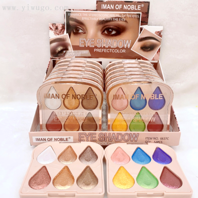Iman of Noble Brand Cross-Border New Six-Color Two-Color Makeup Eye Shadow Water Drop Eye Shadow