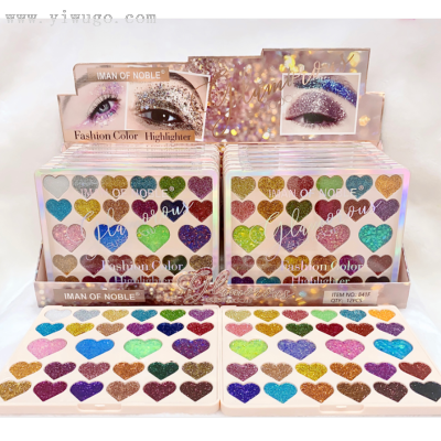 Iman Ofnoble New Style 28 Color Love Sequin Eyeshadow Texture Soft Glutinous Sequins Magic Color Large Plate Eye Shadow