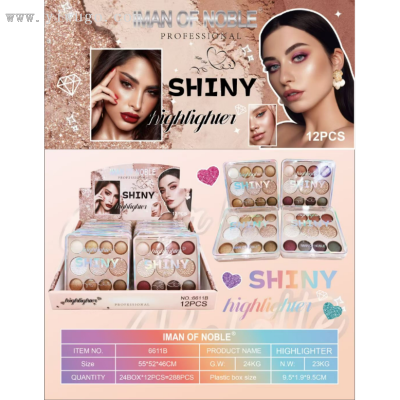 IMAN OF NOBLE New Multi-Color Eyeshadow Multi-Purpose Cosmetics Eyeshadow Highlighter 2 in 1 Make-up Shiny Cosmetic