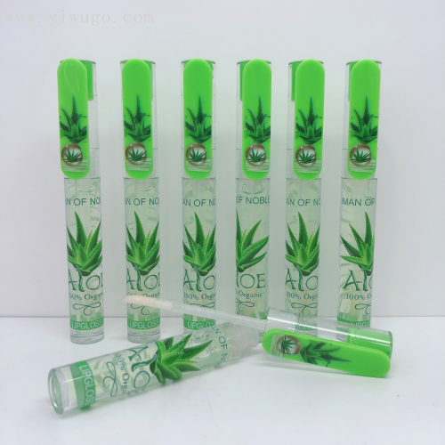 IMAN OFNOBLE新款卡通芦荟补水唇油滋润唇蜜去死皮保湿唇油笔