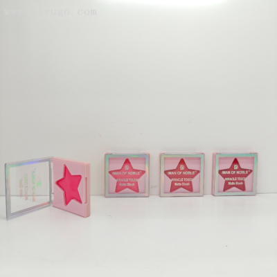Iman of Noble New Square Laser Edge Five-Pointed Star Blush Girl Pure Desire Easy to Color Three Colors