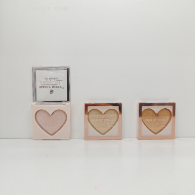 Iman of Noble New Square Plastic Box Heart-Shaped Highlight Three-Color Face Brightening Pearl Exquisite