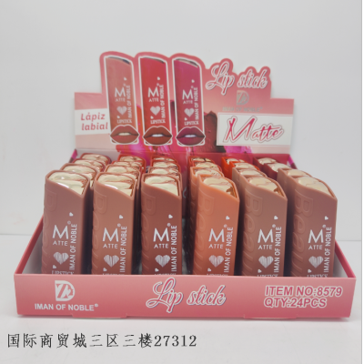 iman ofnoble brand cross-border new arrival 12-color matte no stain on cup lipstick matte moisturizing and brightening