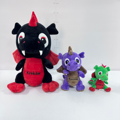 Foreign Trade New Popular Fire-Spraying Dragon Devil Black Dinosaur Doll Tyrannosaurus Plush Toy
