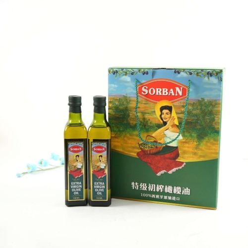 西班牙原装进口特级初榨橄榄油500ml*2瓶装礼品回礼商用高端