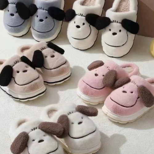 cotton slippers women‘s autumn and winter 2023 new non-slip warm thick bottom cute indoor home couples cotton shoes men‘s winter