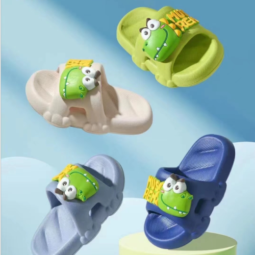 2024 new dinosaur children‘s slippers summer boys and girls indoor non-slip cartoon sandals baby toddler