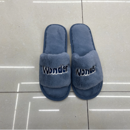 foreign trade order amazon cross-border new arrival 2024 fluffy slippers female fall winter fashion home opening word cotton slippers