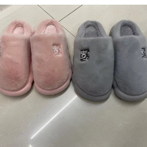 couple‘s drooping cotton slippers eva women‘s autumn and winter warm fleece-lined thick-soled lightweight plush shoes for home wholesale