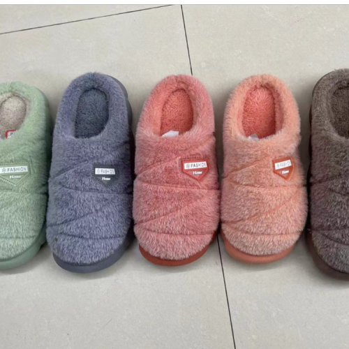 couple‘s drooping cotton slippers eva women‘s autumn men‘s warm fleece-lined thick-soled lightweight plush shoes for home wholesale