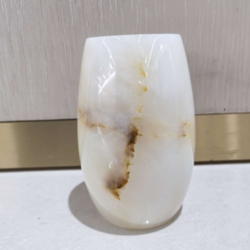 巴基斯坦天然玉石笔筒，精致工艺品创意家居摆件礼品，送礼工艺品