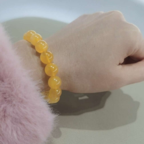 俄罗斯天然蜜蜡手串，高端，百搭工艺品