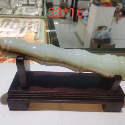 巴基斯坦天然玉石摆件，妙笔生辉，意义非凡33*16 工艺品