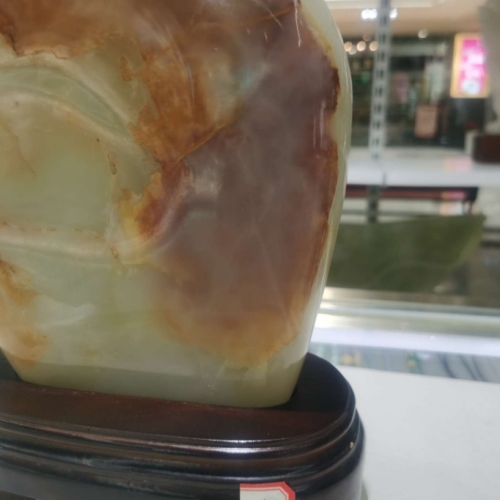 巴基斯坦天然玉石摆件，靠山石，家有靠山，吃穿不愁26*20工艺品