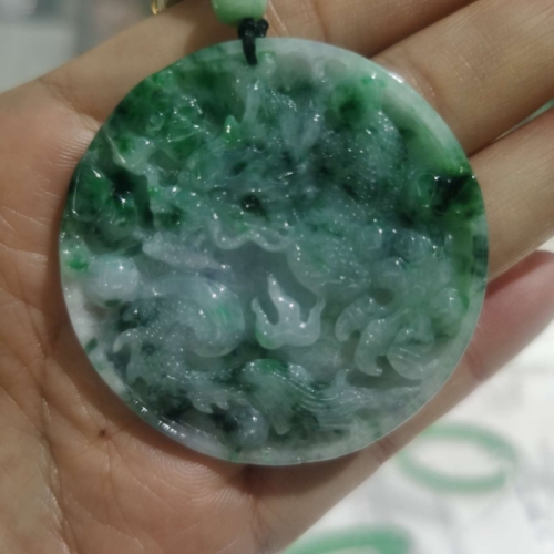 缅甸翡翠天然翡翠设计龙 挂件工艺品