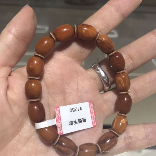 俄罗斯老蜜蜡手串&#男女同款时尚百搭工艺品