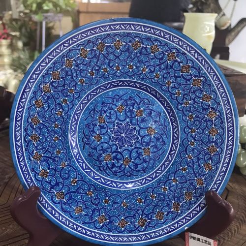 伊朗手工艺装饰盘#手工定制#中东特色#家居装饰品工艺品