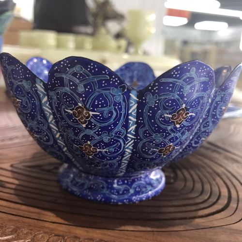 伊朗手工艺彩绘艺术作品#彩绘铜制品#家居摆件装饰品工艺品