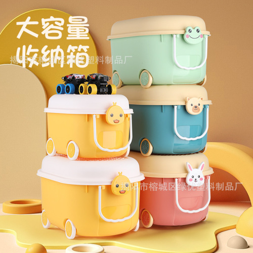 cross-border trending cartoon toy storage box household snack clothes finishing storage box multifunctional plastic storage box