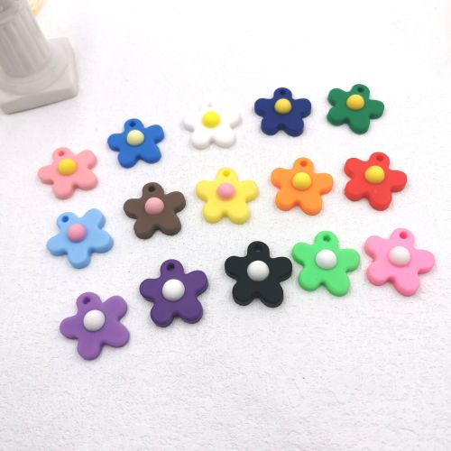 diy epoxy little flower key pendant earrings hair clips hair accessories headdress necklace decoration epoxy accessory bag pendant