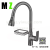 Kitchen Faucet Gun Gray Hot and Cold Pull-out Type with Vegetable Basket Washing Basin Copper Sink Rotatable Sink Faucet
