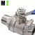 304 Stainless Steel Internal and External Thread Ball Valve Double Outer Wire Ball Valve Two-Piece Two-Piece Internal and External Thread Switch