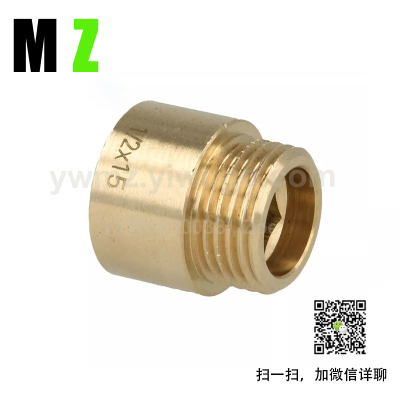 Brass  Internal and External Thread Angle Valve Water Faucet Hexagon Socket Extension Extension Copper Connection