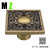 Pure Copper Floor Drain Golden Copper Thickened Bathroom Shower Room Large Displacement Strip-Style Strip Bathroom