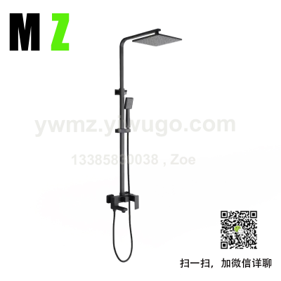 Shower System Three Functions Monolever Rainwater Bathroom Shower with Rotating Water Outlet