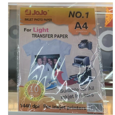 transfer paper for light textile A4 10S 转印纸