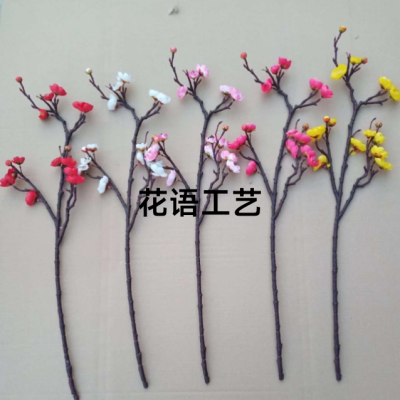 Best-Selling New Type Emulational Plum Plum Fake Flower Domestic Ornaments Show Window Decoration Props Art Gallery Decorative Crafts
