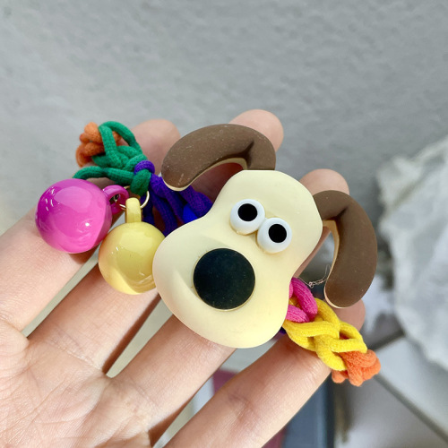 可爱无敌狗~加粗彩虹皮筋女扎头发绳高弹力发圈耐用头绳2023新款