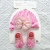 Baby Hat Forehead Protector Spring and Autumn Baby Baby Girl Small Flower Western Style Protective Hat Newborn Fetal Cap Socks