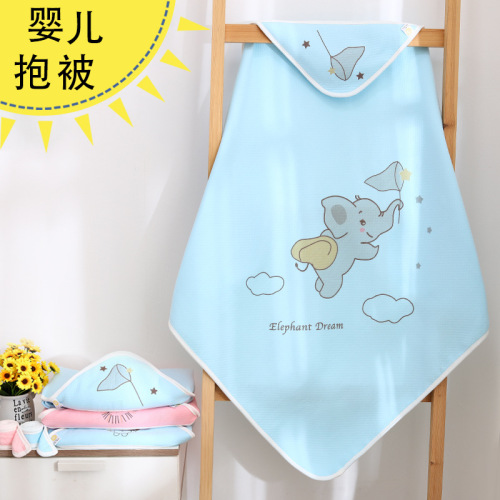 四季婴儿抱被三层加厚花色款式多选舒适柔软轻透婴幼儿用品 批发