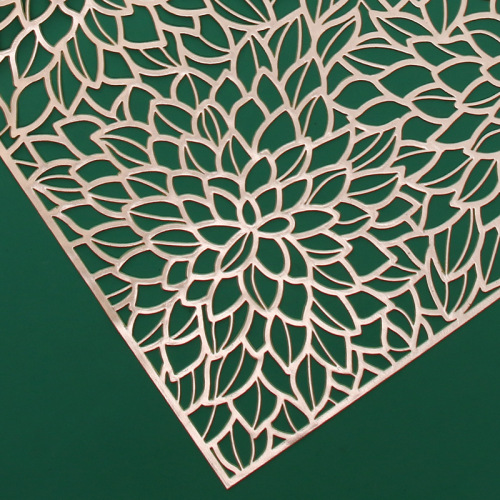 镂空PVC隔热餐垫  芙蓉花居家餐桌装饰创意花型设计西餐垫