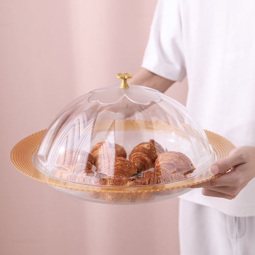 果盘蛋糕盘水果盘点心盘塑料PET食品级带盖干果糖果盘