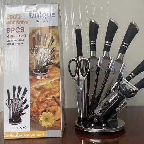 9Pc Set Knife Nine-Piece Set Knives Kitchenware Stainless Steel Knives Hollow Handle