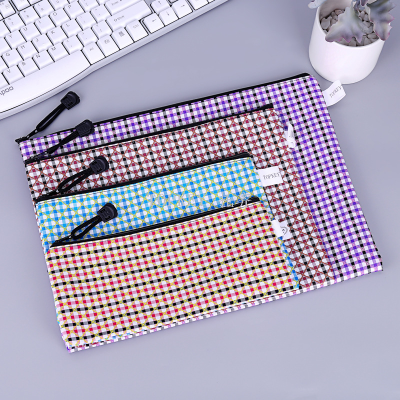 Customized ring zipper file bag new multi-functional enterprise folder file pocket documents pouch Office Supplies