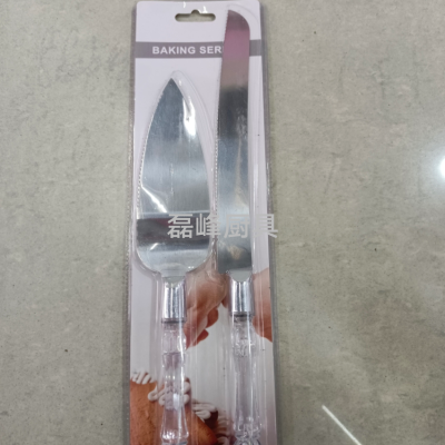 Factory Wholesale Household Kitchen Stainless Steel Crystal Handle Set Cake Knife Pizza Shovel Knife Baking Tool