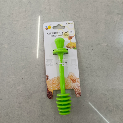 Supply Colorful Plastic Honey Stick Honey Spoon Kitchen Gadget Seasoning Stirring Rod Jam Stirring Rod