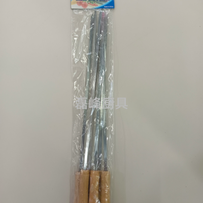 6pc40cm Wooden Handle Policy Wooden Handle BBQ Sticks Wholesale Mutton Skewers Kebabs Prod Barbecue Tools