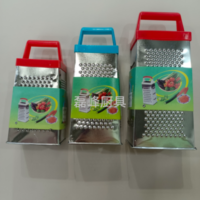 Monochrome Handle 4-Sided Grater Shredding Machine Kitchen Multi-Function Wire Inserting Artifact Slice Household Radish Scraping Wire Grater