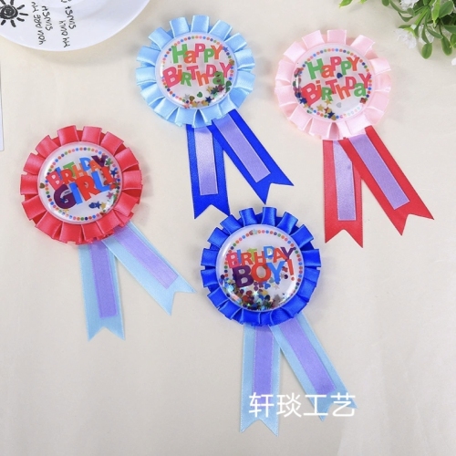 5.8cm manufacturers produce christmas corsage tinplate corsage celebration festival personalized birthday corsage