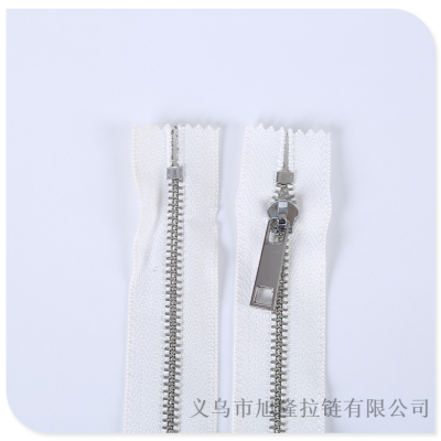 Zipper Factory Wholesale Metal Zipper Clothing Zipper Plastic Tooth Open Tail Code Packing Square Zipper Pull Zipper